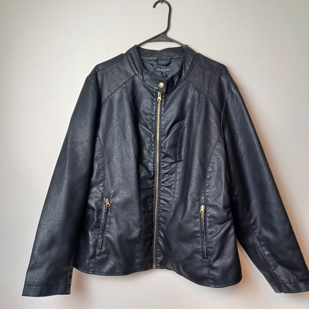 Womans Vegan Leather Jacket Pleather